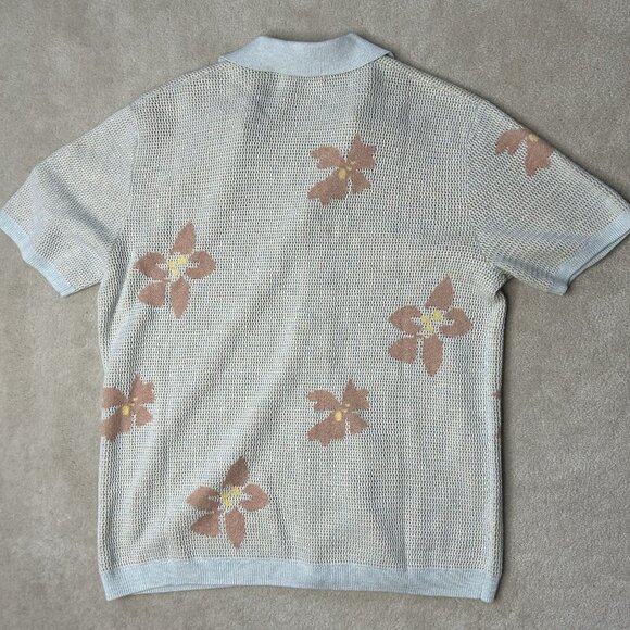 Marine Layer Asher Sweater Shirt Men’s Medium Knit Button Up Resort - Picture 3 of 6